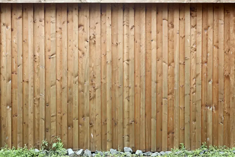 New timber closeboard fence with featheredge boards